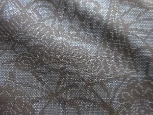 アンティーク 花に松模様織り出し本場泥大島紬着物(5マルキ)